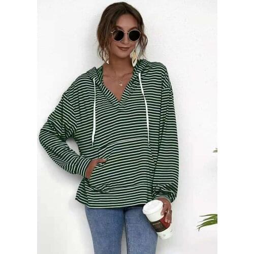 2021 stand-alone striped top women European and American brand womens loose sweater