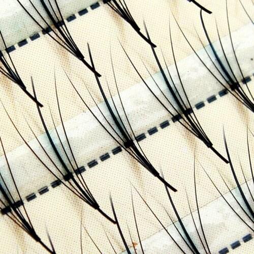 60 Bundle Individual Cluster Natural Long False Eye Lash 0.07 Soft Flat Eyelash