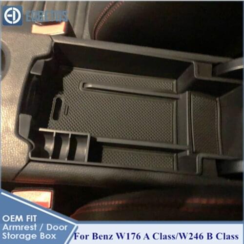 Center Armrest Box For Benz W176 A class and Benz W246 B class Car Interior Accessories Stowing Tidying Glove Box