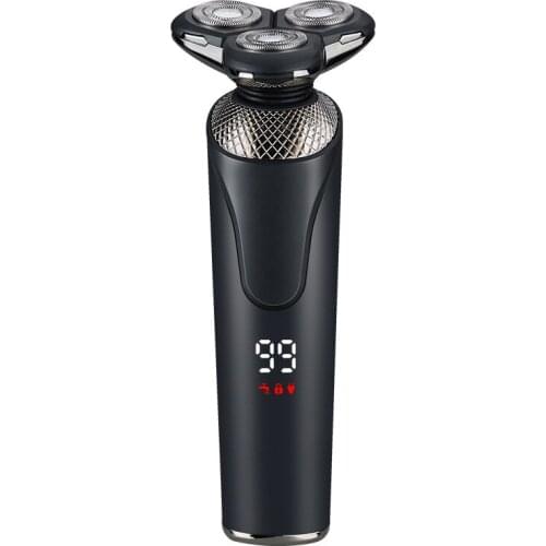 Electric Rotating 4D Cutter Head Shaver High Power LCD Display Razor Rechargeable Full Body Washable Electric Hair Clipper