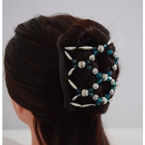 Silver beads comb 20pcs/lot professional work lady hair accessory Easy to Use classical comb mother day gifts