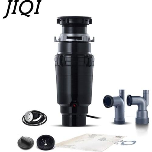 JIQI 370W Garbage Disposal Crusher Food Waste Disposer With Stainless steel Grinder 2600RMP Air Switch kitchen appliances EU US