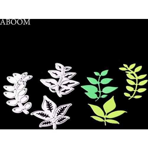 ABOOM New Arrival 3pcs Leaves Metal Cutting Dies for Scrapbooking Photo Album Decorative Embossing Craft Metal Dies Project