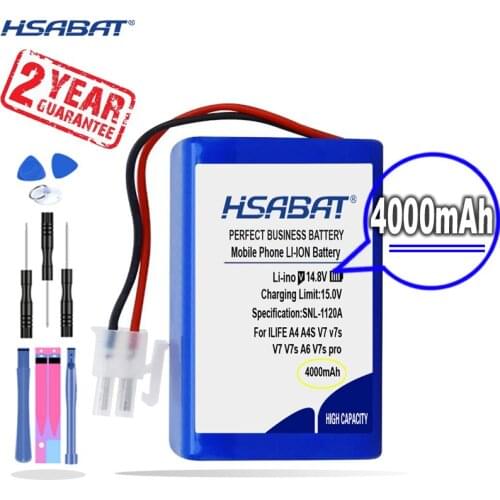 New Arrival [ HSABAT ] 4000mAh Replacement Battery for Chuwi ILIFE A4 A4S V7 V7s A6 V7s pro X620 Robot Vacuum Cleaner