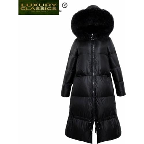 Down Coat Women Winter Jacket Real Raccoon Fur Hooded Clothes 2021 Korean 90% Duck Down Jacket Long Warm Coat Hiver 01201