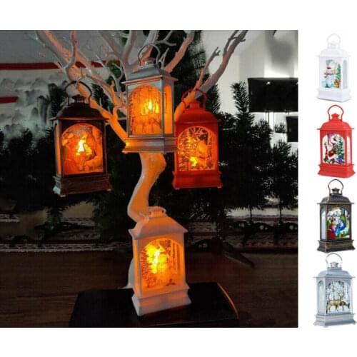 Christmas LED Lamp Xmas Light Portable Hanging Lantern Home Party Decoration Christmas Pendant