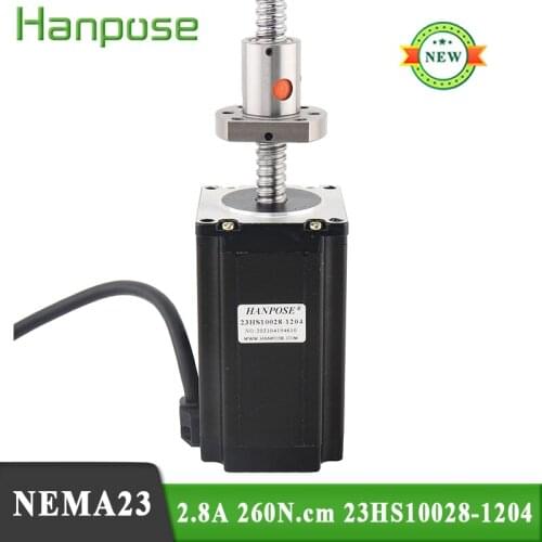 Nema23 ballscrew Motor 23HS10028-SFU1204 L100 200 300MM 57 Stepper Motor 2.8A 260N.CM motor for 3D printer accessories