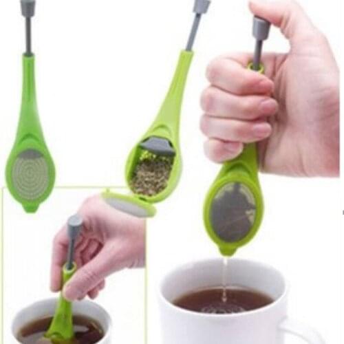 Tea Infuser Built-in plunger Healthy Intense Flavor Reusable Tea bag Plastic Tea&Coffee Strainer Measure Swirl Steep Stir&Press