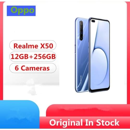 In Stock Realme X50 5G Smart Phone 6.57" 120Hz 12GB RAM 256GB ROM 64.0MP+12.0MP+8.0MP+2.0MP+16.0MP+8.0MP Android 10.0 Phone
