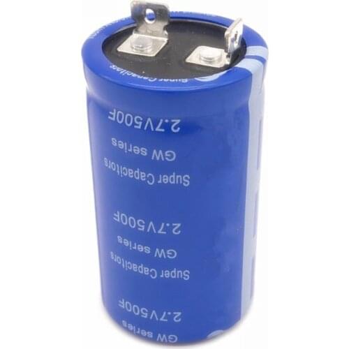 Super Farad Capacitor 2.7V 500F 62*35mm Vehicle Rectifier Low ESR Capacitor Ultracapacitor 62x35mm 62x35 High Frequency Dropship