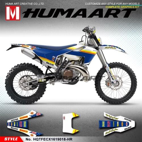 HUMAART MX Sticker Motocross Vinyl Decals Kit for TE FE TX FX FS TC FC 125 300 350 450 2017 2018 2019, Customizable
