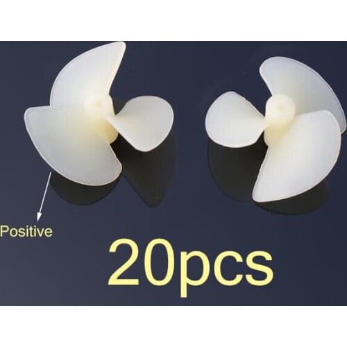 20Pcs 2mm Boat Shaft Propeller 2*36/42mm White Plastic Props CW CCW Nylon Screw Spare Parts for DIY Model Boat
