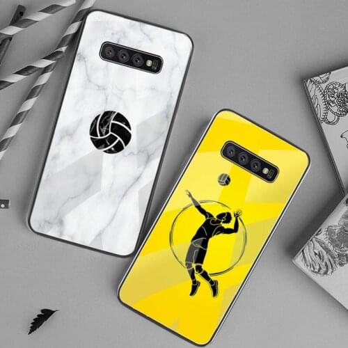 Volleyball Sports Phone Case Tempered Glass For Samsung S20 Plus S7 S8 S9 S10 Plus Note 8 9 10 Plus