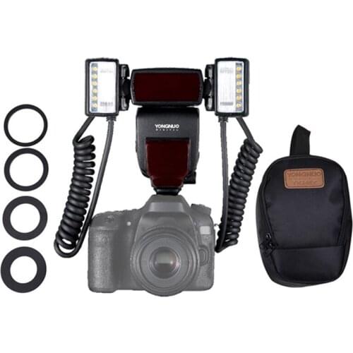 Yongnuo Speedlite YN-24EX TTL Dual Head Macro Ring Flash Light for Canon DSLR Oral Cavity Teeth Ornaments Close-up Photography