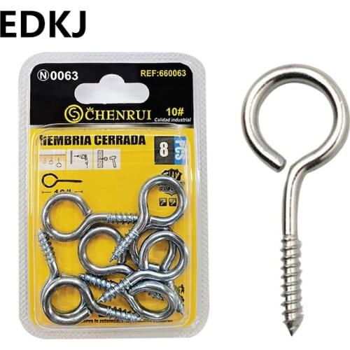 Iron nickel-plated sheep eye circle self-tapping screw sheeps eye cup hook screw decoration carpentry processing furniture fast