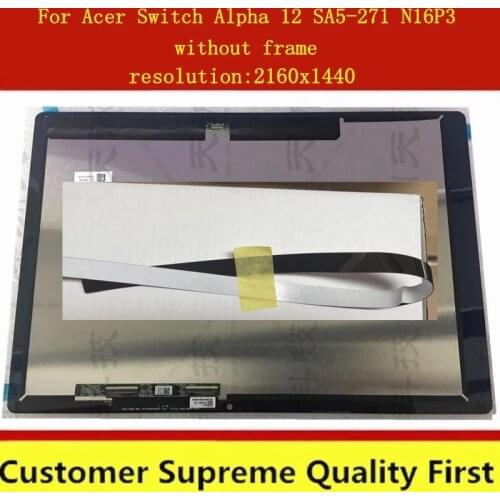 New N16P3 LCD Screen Digitizer Assembly For ACER SA5-271 Switch Alpha 12 Touch Display Assembly Replacement