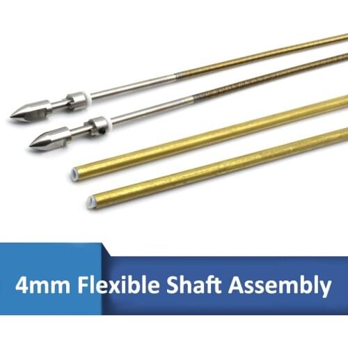 1Set 4mm Integrated Flexible Shaft Kit CW CCW 350/400mm Drive Shaft+Shaft sleeve+Propeller Adapter for DIY RC Boats