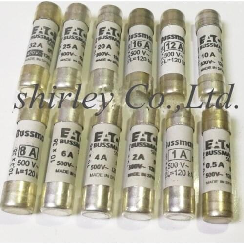 100% new Original FUSE BUSSMANN C10G05 0.5A/C10G1/C10G2/C10G4/C10G6/C10G8 500V gG/gL C10G10 C10G12 C10G16 C10G20 C10G25 C10G32