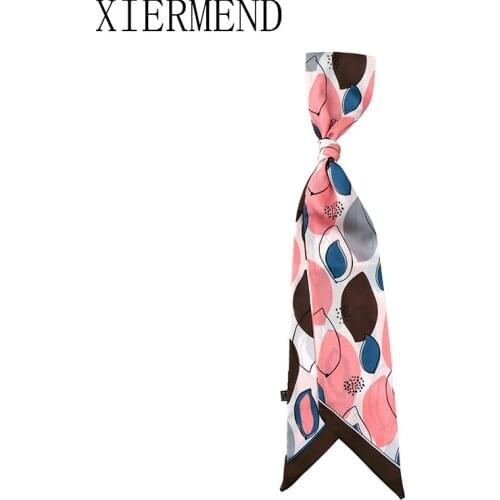 140*6 Fashionable flower long silk ribbon female summer long thin design decorative collar women skinny scarf women