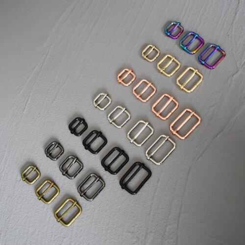 15mm/20mm/25mm/30mm 100 Pcs Slider Adjustable Buckle Handbag Strap Slider Adjuster Belt Buckles For Bag DIY Accessories
