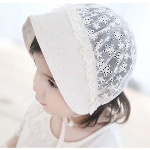 2021 Summer Lace Flower Sun Hat Toddlers Baby Girls Kids Beacn Sun Cap Spring Bonnet Cap Photography Props For Baby Accessories