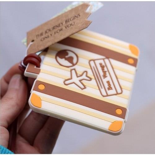 50PCS/LOT Bon Voyage airplane Luggage Tag wedding baby shower party Favor guest gifts free shipping