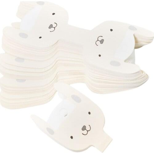 50 X Cute Cartoon Dog Child Hair Clip Hanging Paper Cards for