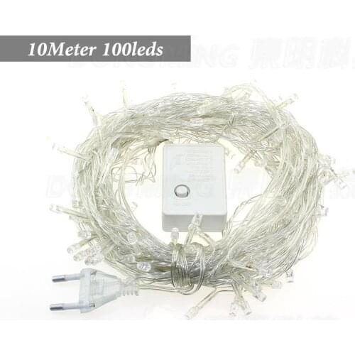 9 Colors LED Christmas Lights string light 10m 100leds outdoor waterproof wedding decoration 220v EU Plug 1pcs/lot high quality