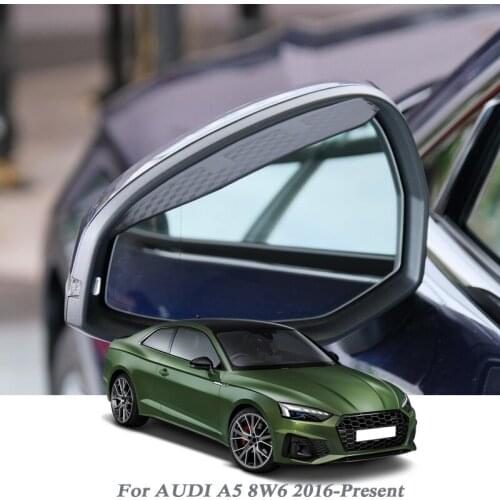 Car Rearview Mirror Rain Eyebrow Auto Shield Snow Guard Sun Side Visor Shade Protector For Audi A5 8W6 2016-Presen Car Accessory