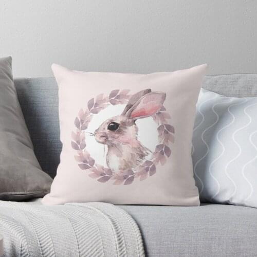 Bunny Throw Pillow Cushion Cover Polyester throw pillows case on sofa home living room car seat decor 45x45cm
