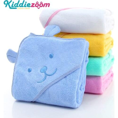 New Baby Newborn Bath Towel Cute Animal Cartoon Baby Hooded Bathrobe Beach Cotton Toddler Towel Kids Infant Babies Blanket