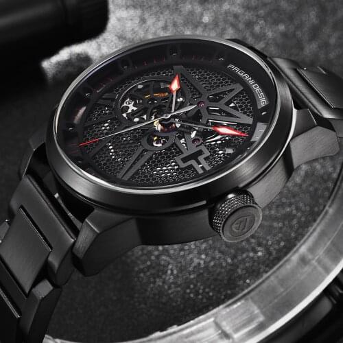 Luxury Brand PAGANI DESIGN Leather Tourbillon Watch Men Automatic Wristwatch Fashion Men Mechanical Watches Relogio Masculino