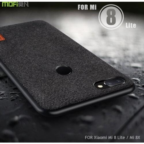 For xiaomi mi 8 lite case cover MOFI For Xiaomi Mi 8X Back Fabric Case for xiaomi mi8 lite Soft edge Full Cover Business Case