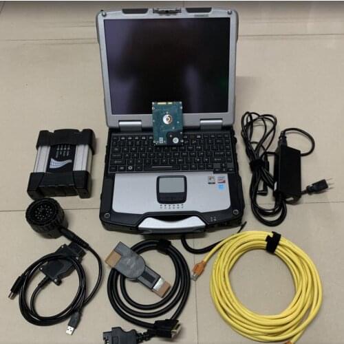 For bmw diagnostic tool icom next with laptop toughbook cf 30 ram 4g with software ista expert mode hdd 500gb ready to use