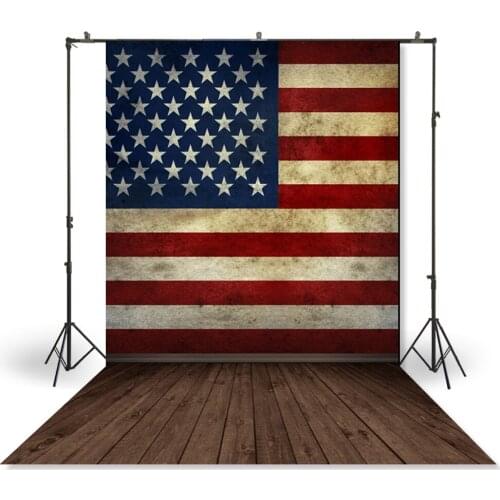 HUAYI Photography Backdrop Newborns Baby Child Photo Booth Background Patriotic Flags Studio Customize Photo Backdrop XT-4767