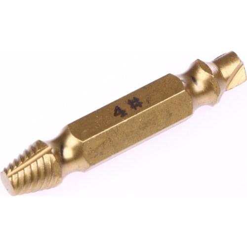 HOEN 4pcs/set Double Sided Screwdriver Remove Demolition Tool Screw Extractor Drill Bit Set Kit Power Tools Accessories