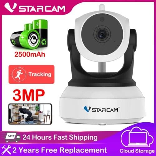 Vstarcam New 3MP IP Camera Wifi Camera Indoor 2500mAh Rechargeable Battery AI Auto Tracking CCTV Surveillance Security Camera