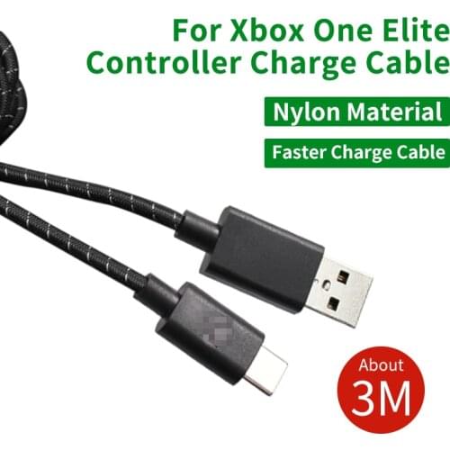 3M Length Type-C Charge Cable for Microsoft Xbox One Elite Series 2 Controller support Switch PRO Controlier Charge cable