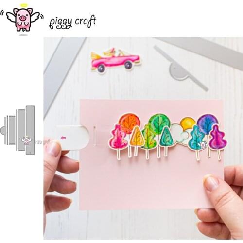 Piggy Craft metal cutting dies cut die mold Pull tab slider channels Scrapbook paper craft knife mould blade punch stencils dies