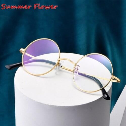 Men Retro Eyewear Frame Round Prescription Glasse lentes opticos para mujer gafas Fashion Women Spectacles Progressive Rim
