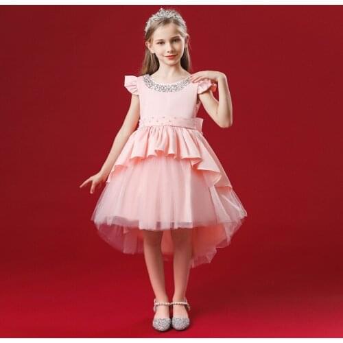 New Year Kids Flower Girl Evening Dress Birthday Gift For Gown Kids Dresses For Girls Children Clothes Sequins Princess Dress