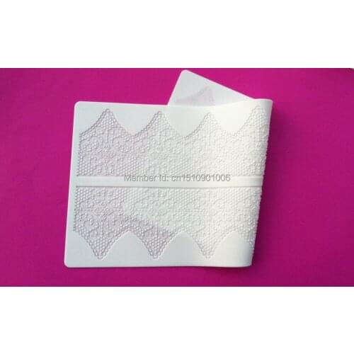 Wholesale 10 Pcs two new lace CT-402 rectangle 100% food-grade silicone baking mat,cake decorating silicone mold tools
