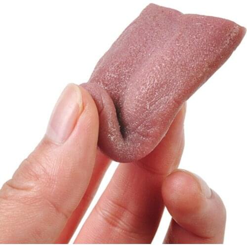 Whoelsale 20 pcs Halloween Horrible Tongue Fake Tongue Gross Jokes Prank Magic Tricks Fools' Day Magician Toys Gimmick Funny