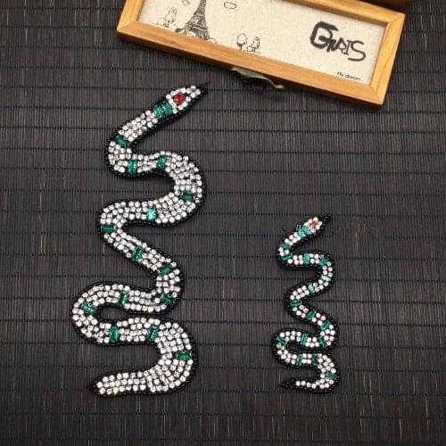 Luxury heavy industry nail beads patch stick to snake lace flower 3D patches DIY clothing accessories