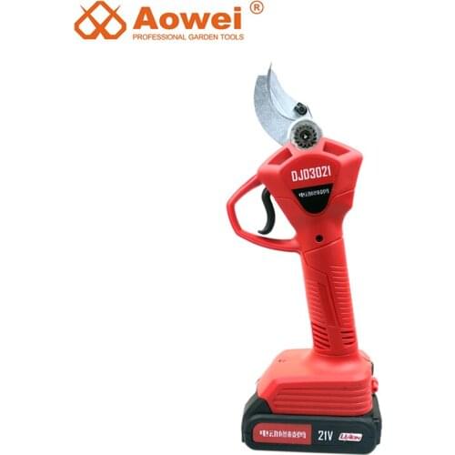 AOWEI Electric Pruning Shears 32mm Cutting Diameter Garden Electric Secateurs Orchard Battery Powered Scissors