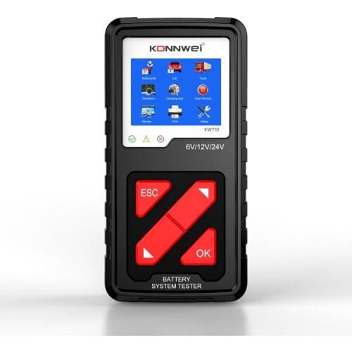 Battery Tester KW710 6V 12V 24V Cranking and Charging System Tester Car Battery Diagnosis Tool for Car Tester Tool