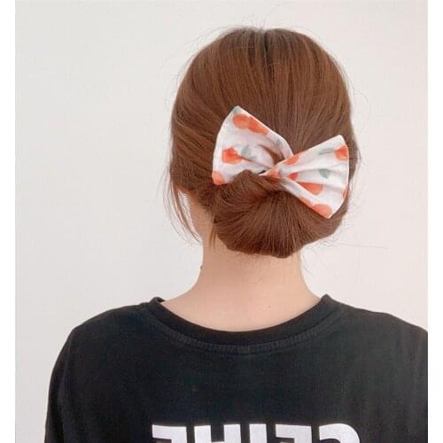 Maruko Head BB Clip Bow Hair Accessories Net Red Printing Plate Hairpin Female New