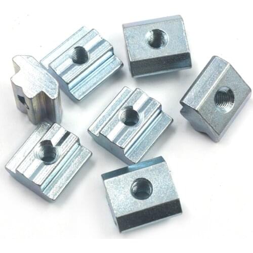 Clearance European Standard 45 Series Aluminum Slot Carbon Steel Half Round Roll In Sliding T Nut With M8 Thread Pack Of 10