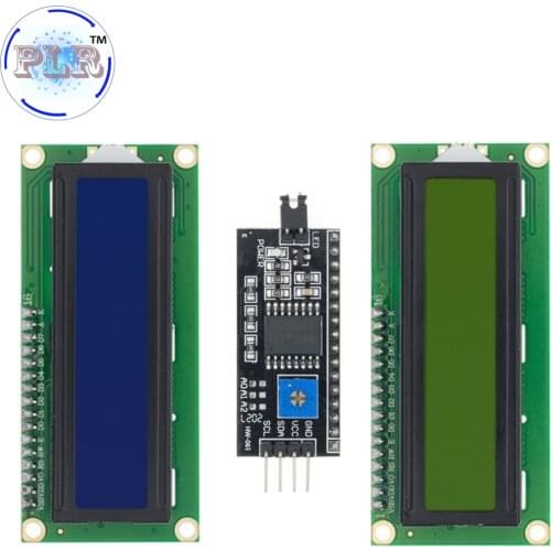 10PCS 1602 LCD Module Blue Yellow Green Screen 16x2 Character PLR Display PCF8574T PCF8574 IIC I2C Interface 5V for arduino