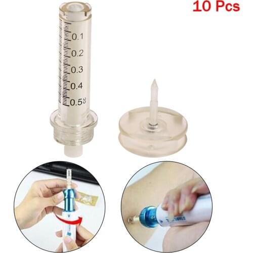 10PCS Anti-wrinkle Head 0.5ML Disposable Sterile Ampoule Head For Hyaluron Pen Lip Filler Lifting Hyaluronic Acid Gun Atomizer